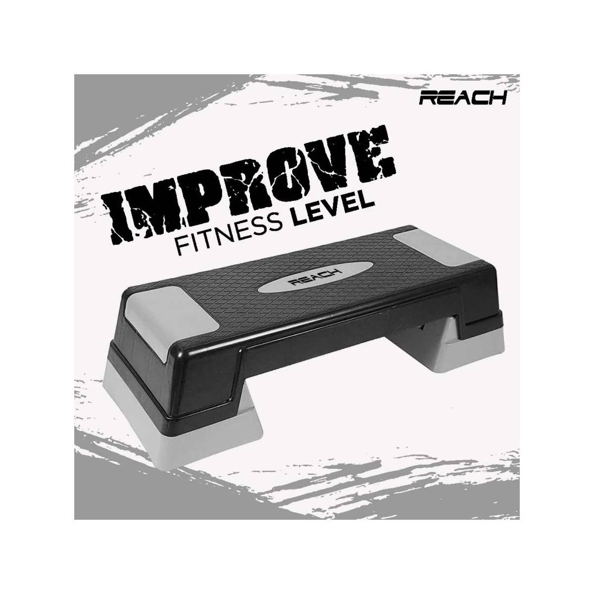 Buy Reach Premium Adjustable Home Gym Fitness Aerobic Stepper - Grey ...