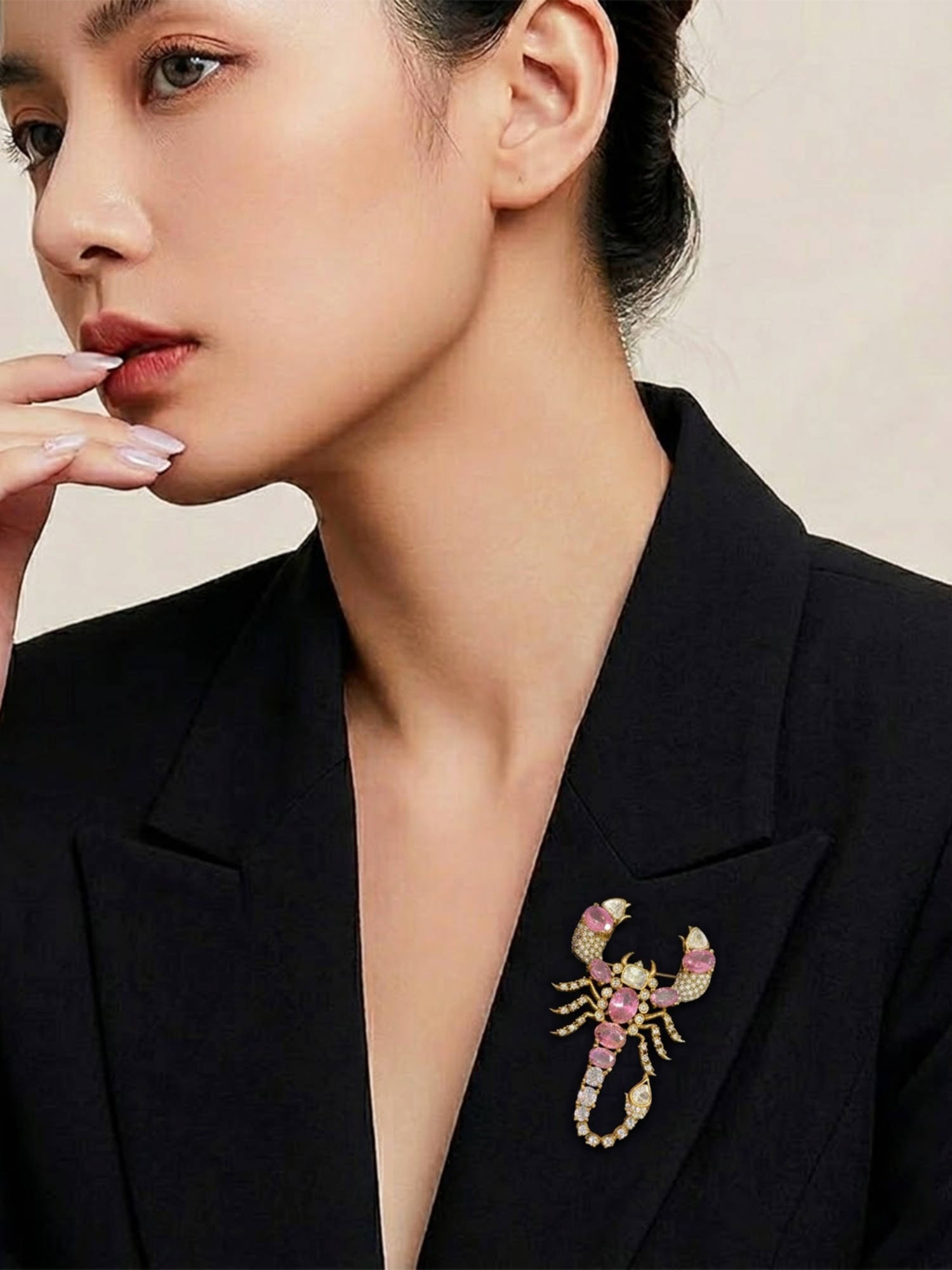 Treemoda Elegant Victorian Plating Scorpion Brooch-Multi-Color