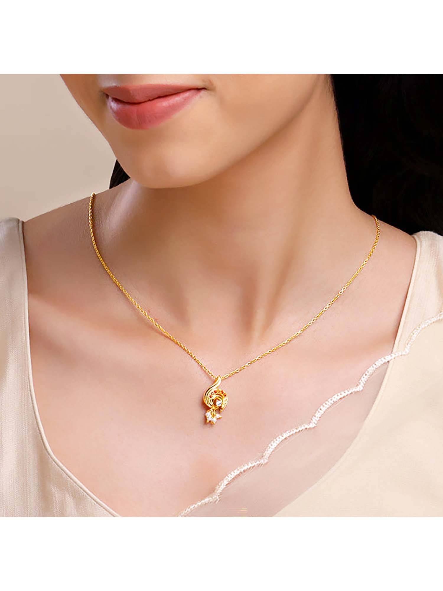 GIVA Women 925 Silver Ambika Multi-Color Pendant Necklace