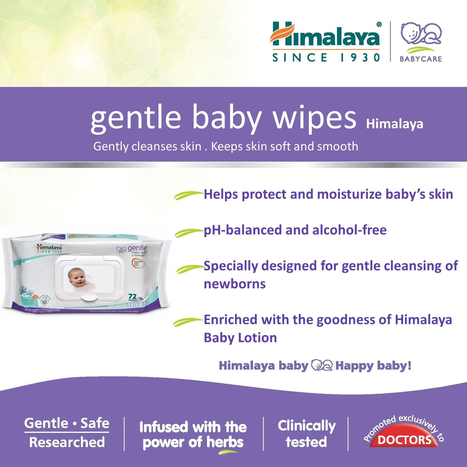 himalaya baby wipes small pack