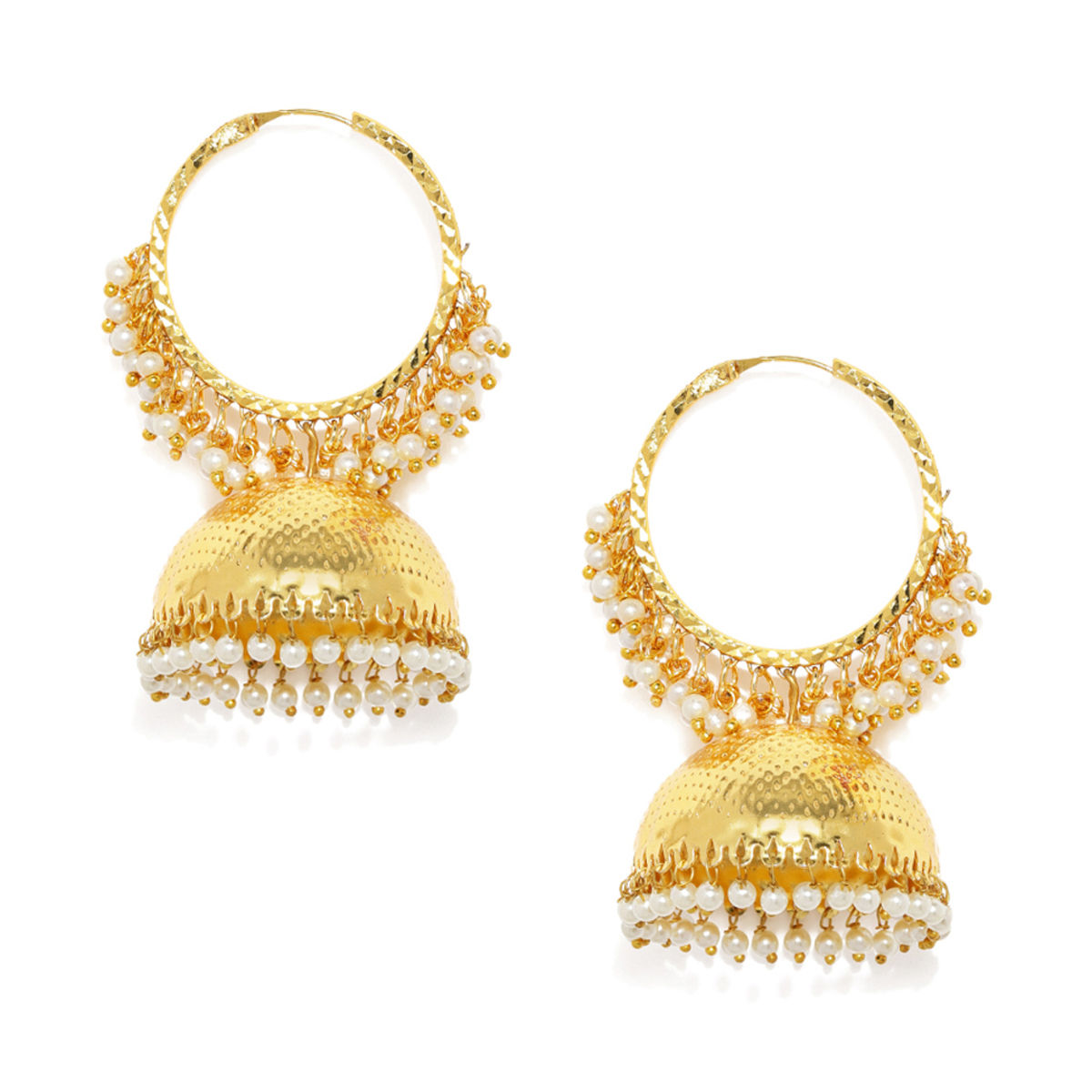 pearl jhumka gold