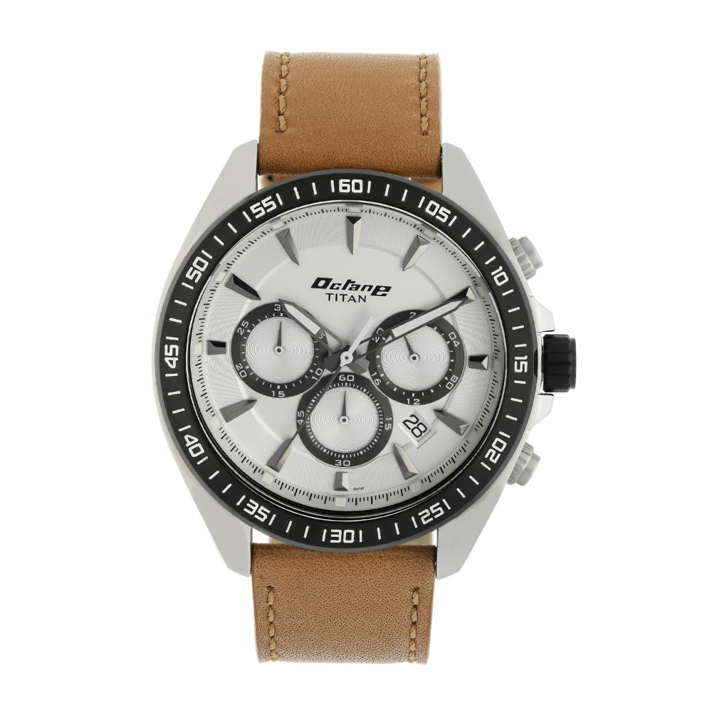 Buy Titan Octane White Dial Leather Strap Watch Online