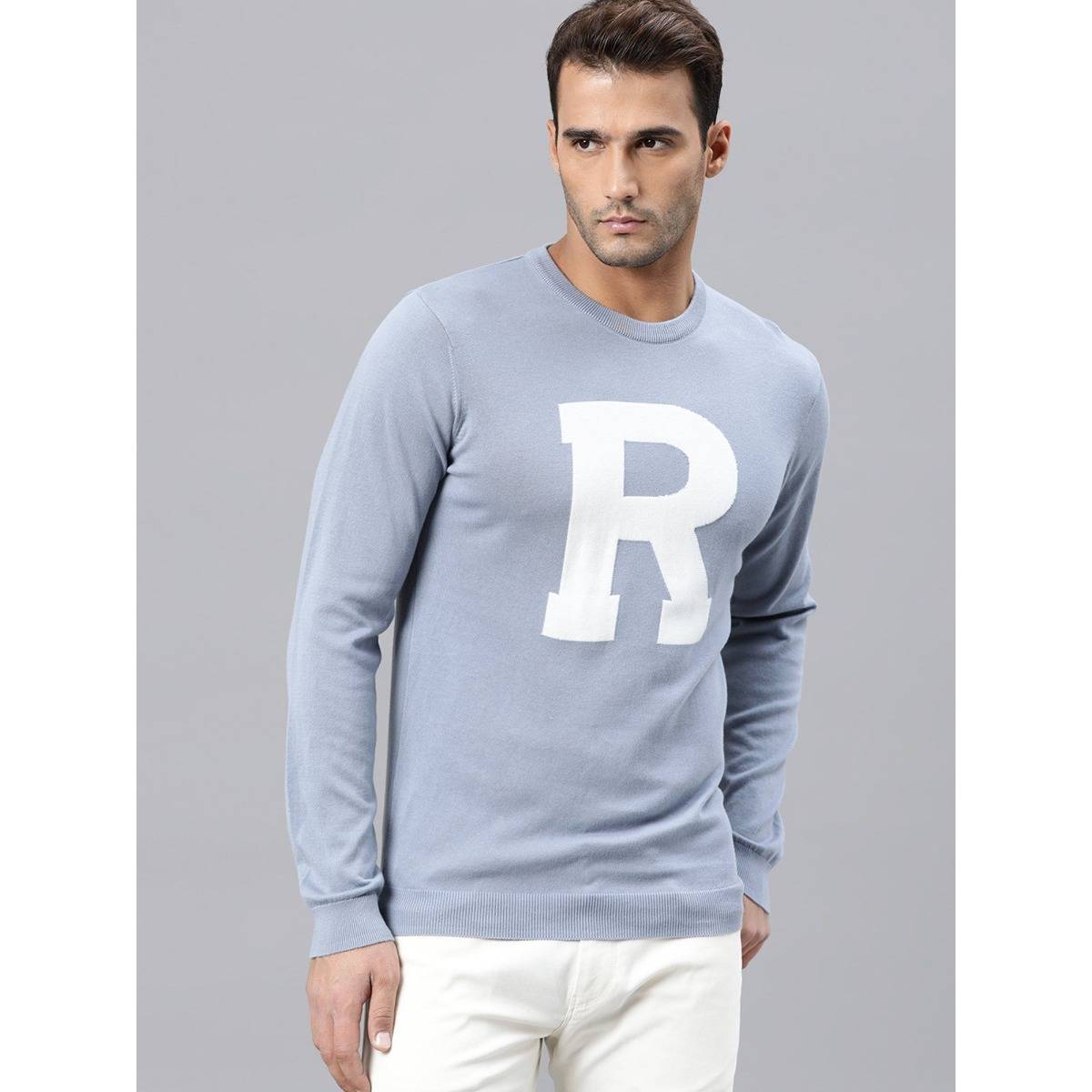 Rare Rabbit Pullover Buy Rare Rabbit Blue Basic Pullover Online