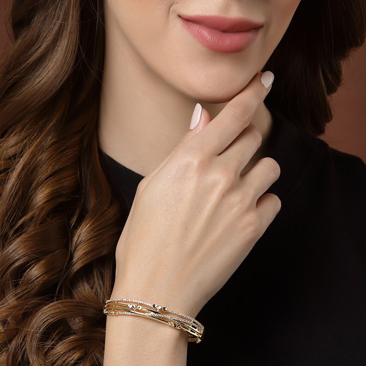 Buy Rose Gold Toned Bracelets  Bangles for Women by Prita By Priyaasi  Online  Ajiocom