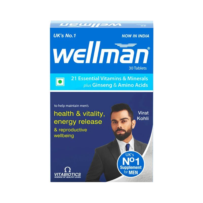 Wellman Health Supplements UK's No.1 Multivitamin( With Ginseng, Amino Acids & 21 Micronutrients)