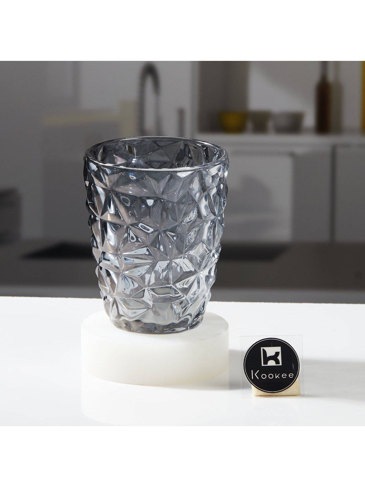 Kookee Grey Crystal Drinking Glasses