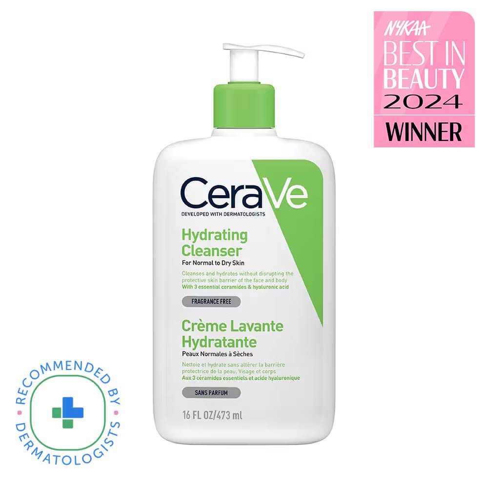 CeraVe Hydrating Cleanser Non-Foaming Face Wash for Dry Skin with Ceramides, Dermatologist Recommend