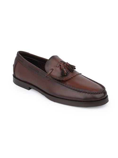 Buy La Botte Men Brown Solid Boat Shoes Online