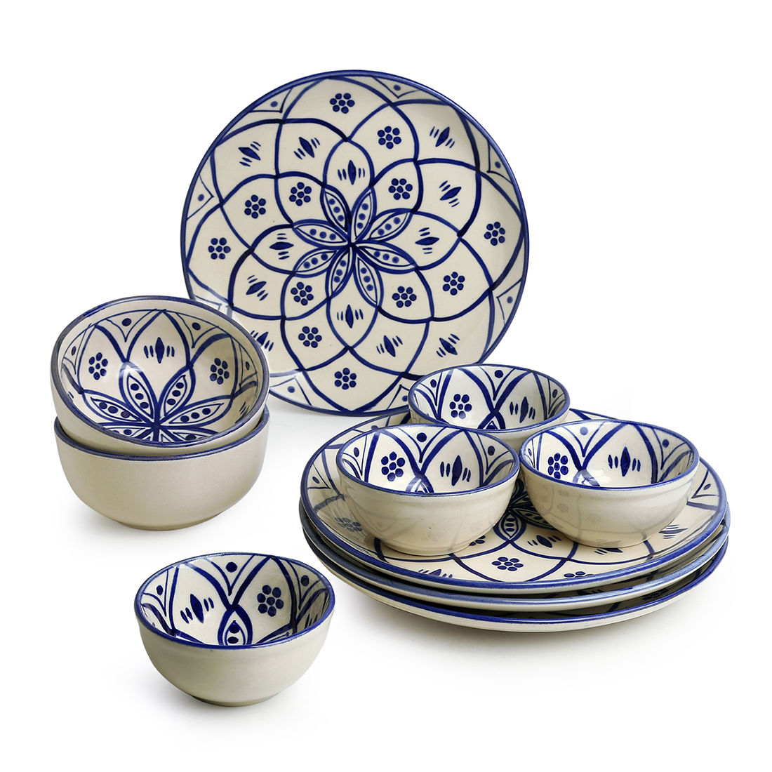 Buy ExclusiveLane HandPainted Studio Pottery Dinner Plates With