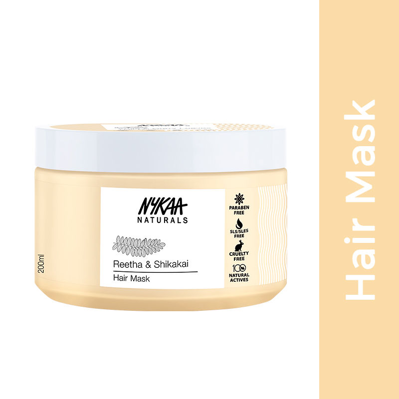 Nykaa Naturals Reetha & Shikakai Paraben and Sulphate Free Hair Mask for Dull & Brittle Hair