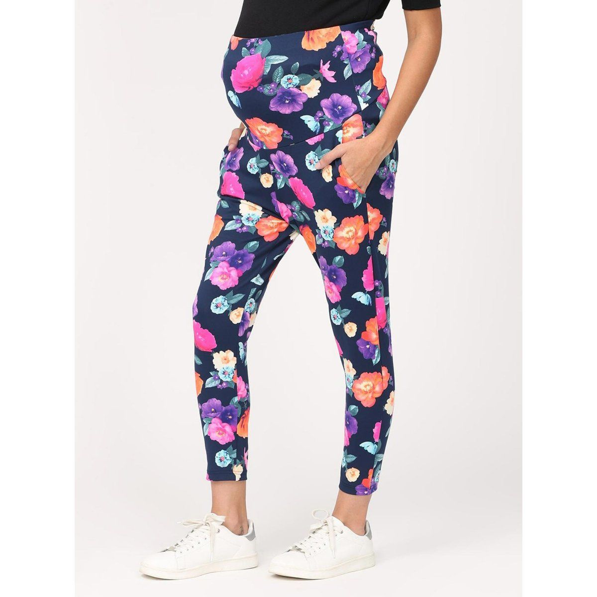 The Mom Store Autumn Flowers Maternity Athleisure Pants Buy The Mom