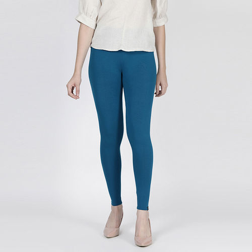 Twinbirds Sea Port Blue Solid Ankle Legging