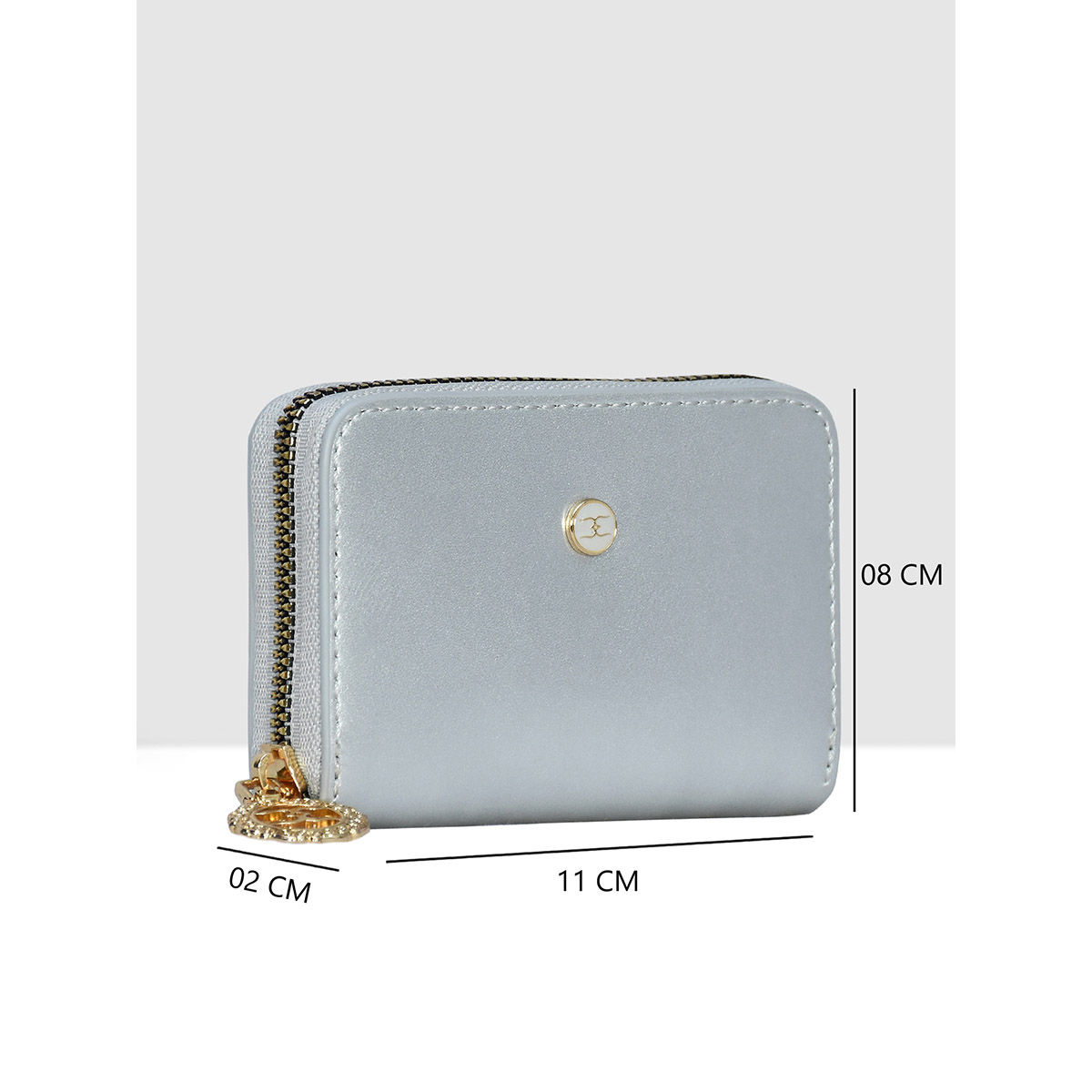 Buy ESBEDA Silver Colour Small Card Holder Cum Wallet for Women Online