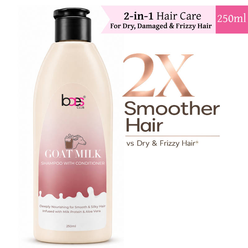 Baes Club Goat Milk Shampoo with Conditioner for Hydration, Nourishment & Frizz Free hair Unisex