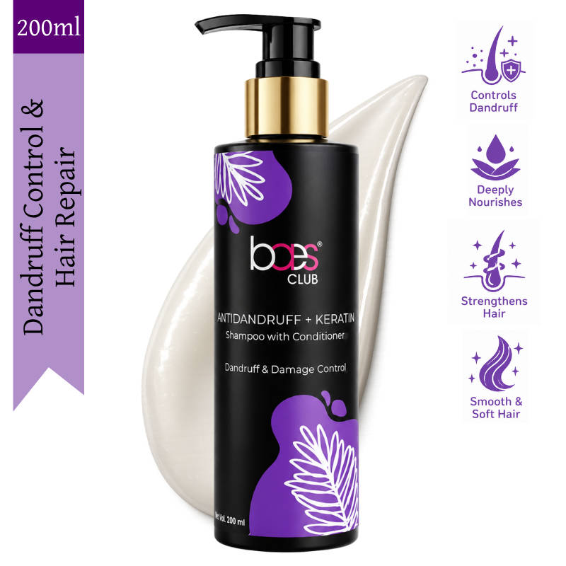 Baes Club Antidandruff + Keratin Shampoo With Conditioner Helps With Itching & Redness Unisex