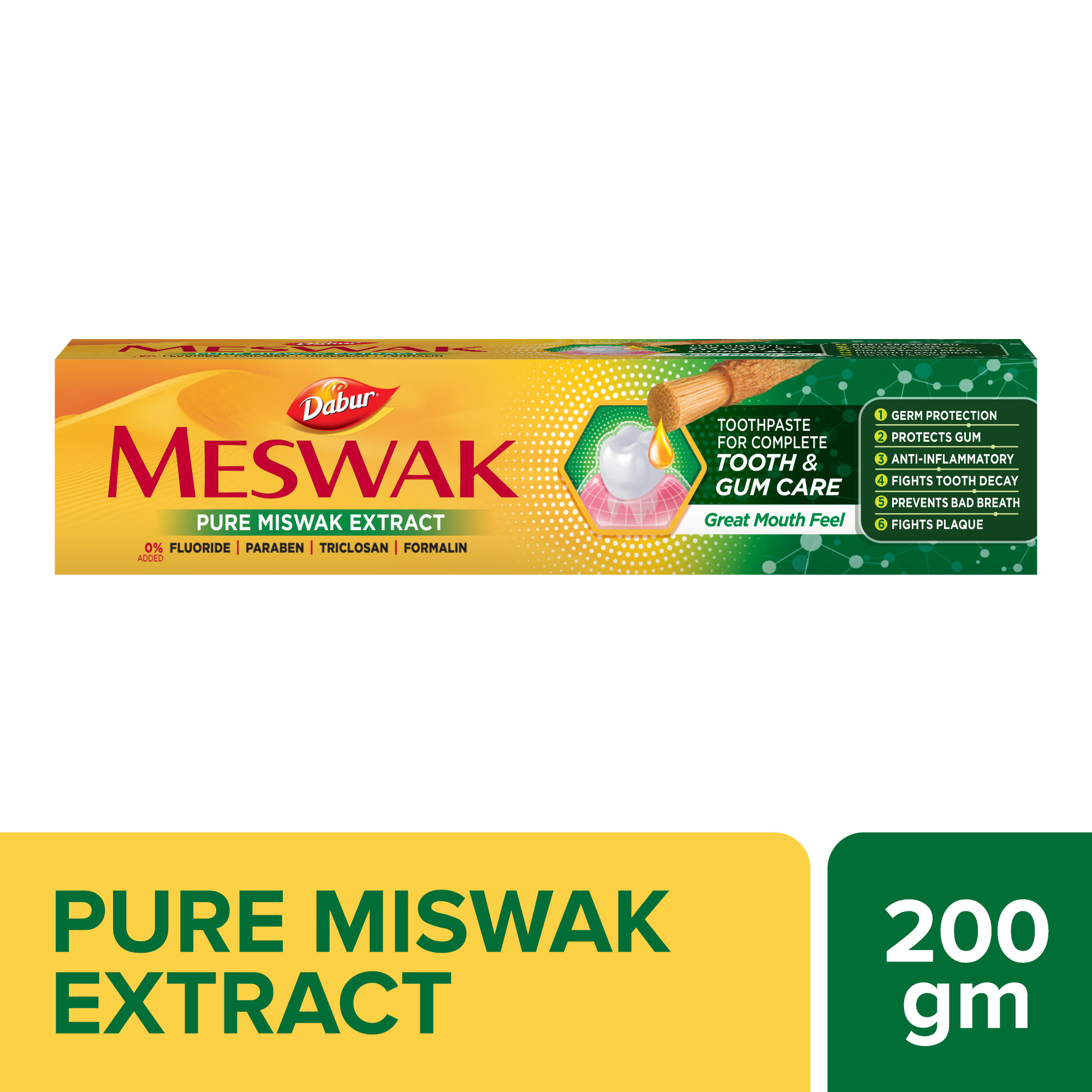Dabur Meswak Pure Miswak Extract Complete Tooth & Gum Care Toothpaste