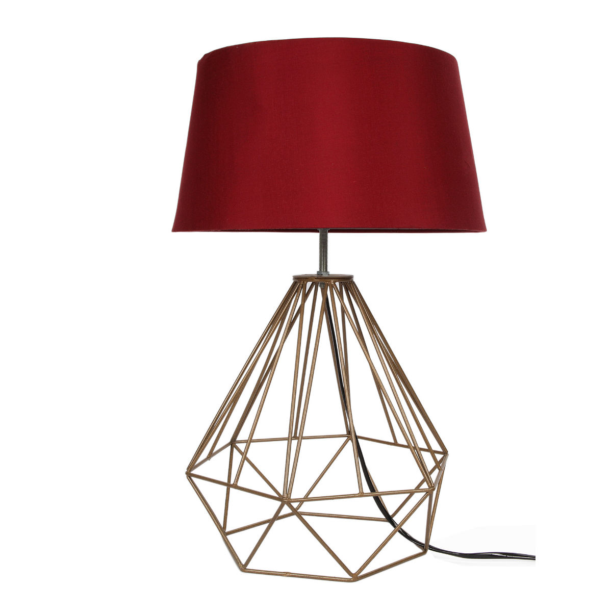Homesake Metal Diamond Table Lamp Golden Red Shade Buy Homesake Metal homesake-metal-diamond-table-lamp-golden-red-shade-buy-homesake-metal