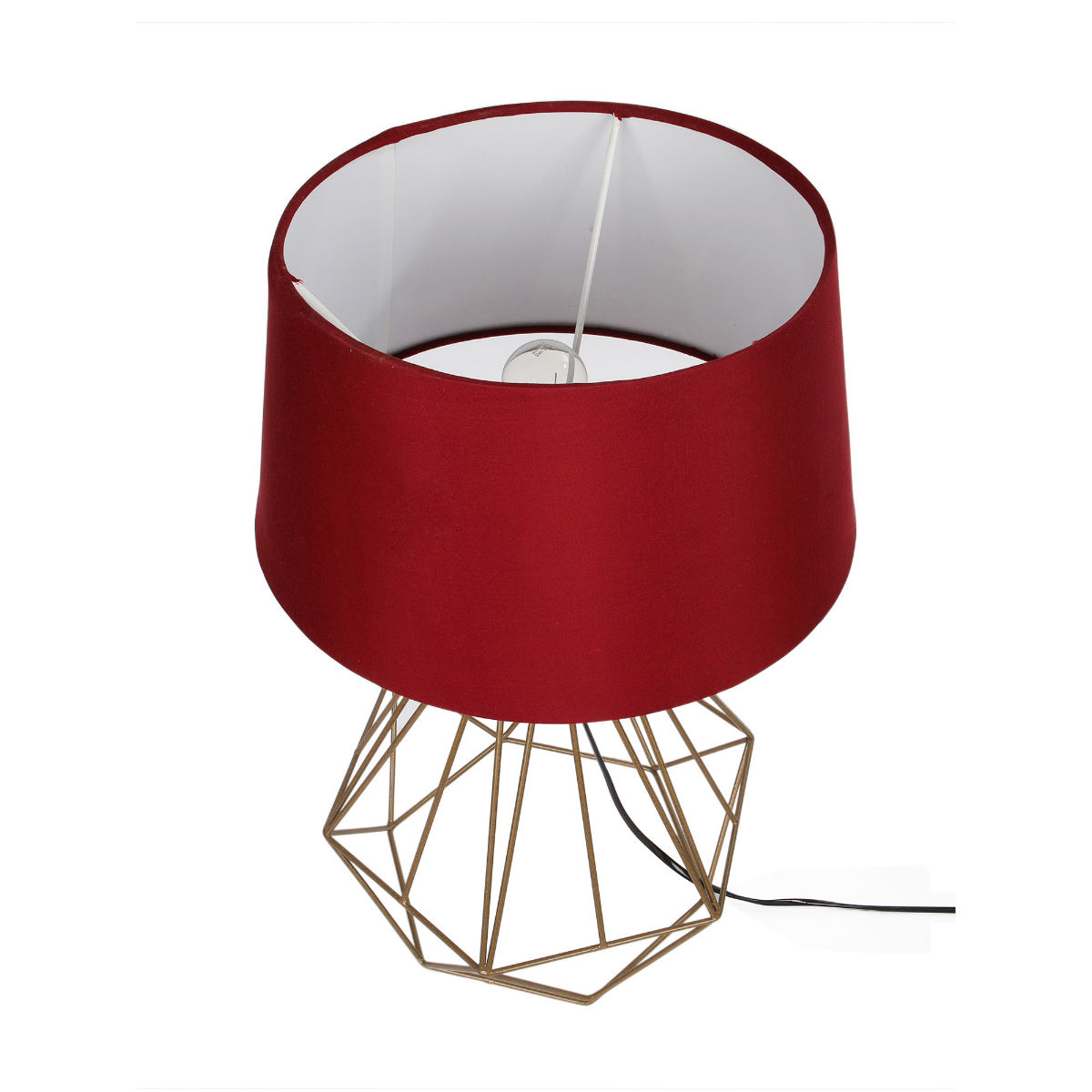 Homesake Metal Diamond Table Lamp Golden Red Shade Buy Homesake Metal homesake-metal-diamond-table-lamp-golden-red-shade-buy-homesake-metal