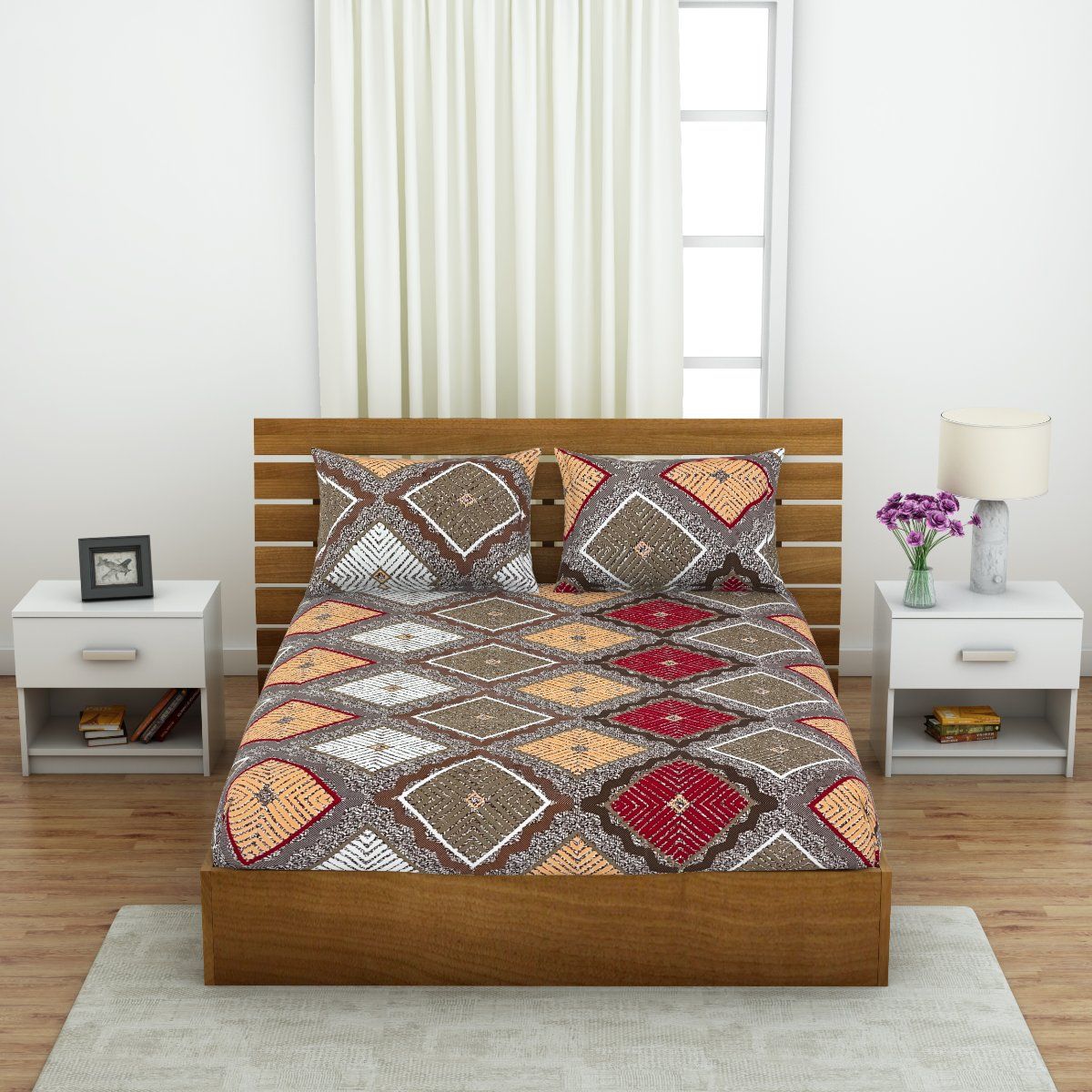 Buy Welspun MICROFIBER Bedsheets Double SOFT FEEL SKIN SAFE MACHINE