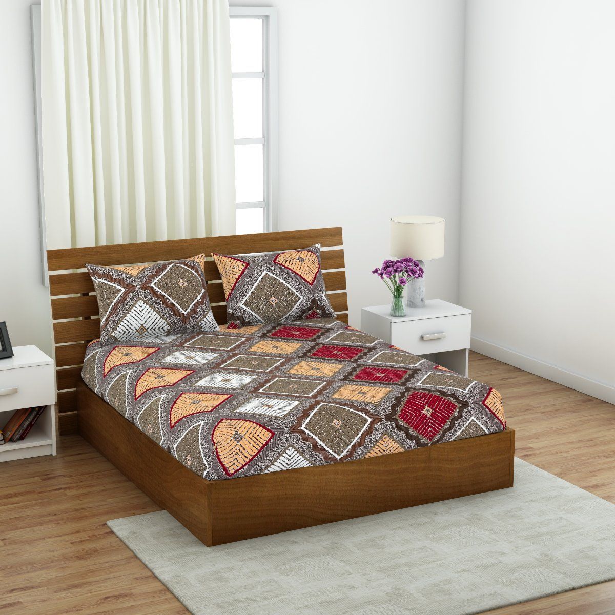 Buy Welspun MICROFIBER Bedsheets Double SOFT FEEL SKIN SAFE MACHINE