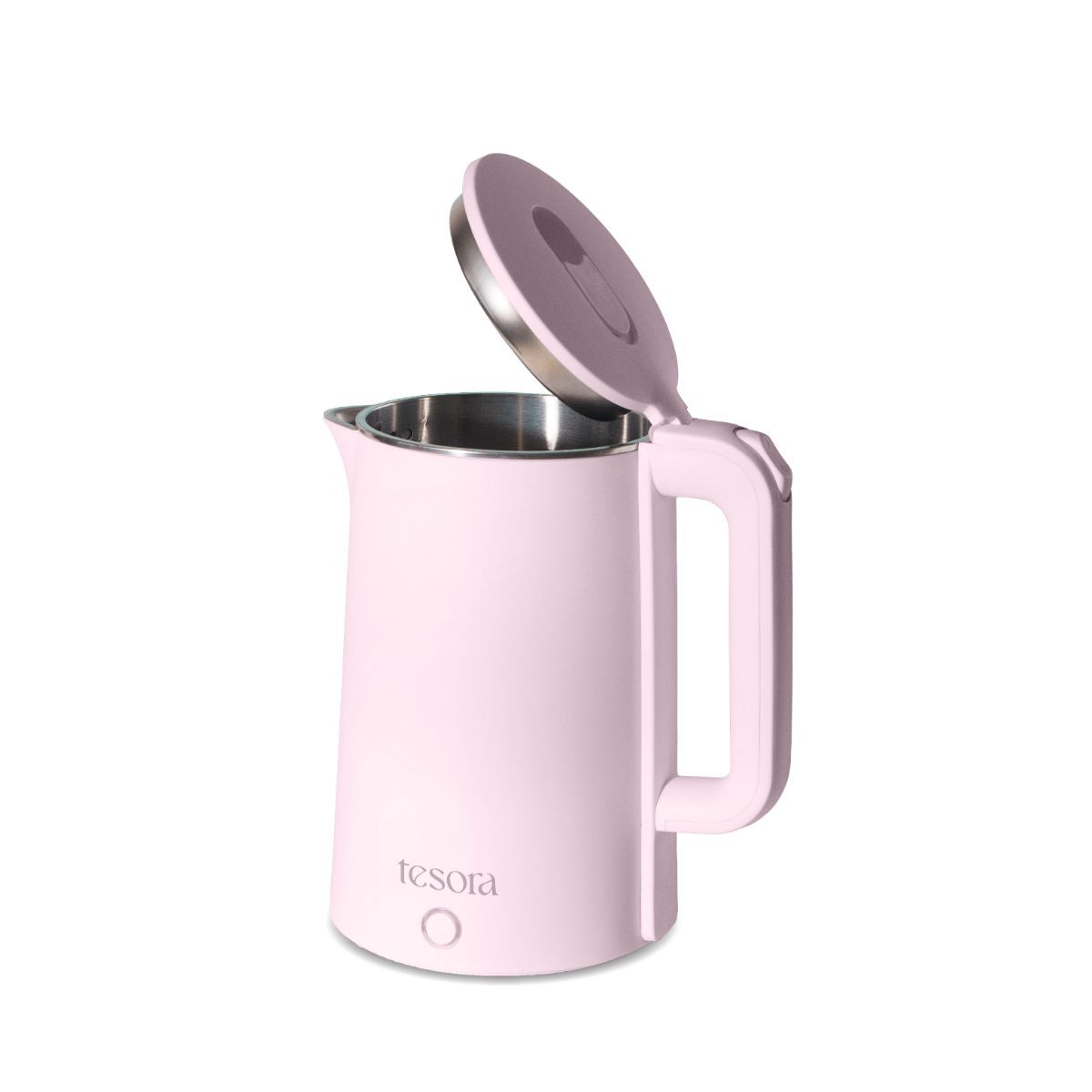 (Pink)Electric Kettle 2000W Double Layer Stainless Steel Electric Tea ZU