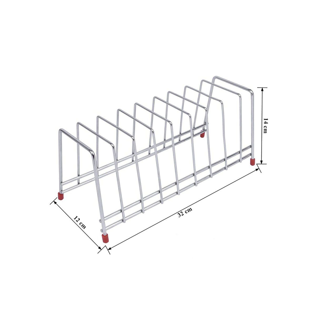 Buy Plantex Stainless Steel Square Plate Rack (Finish-Chrome) Online