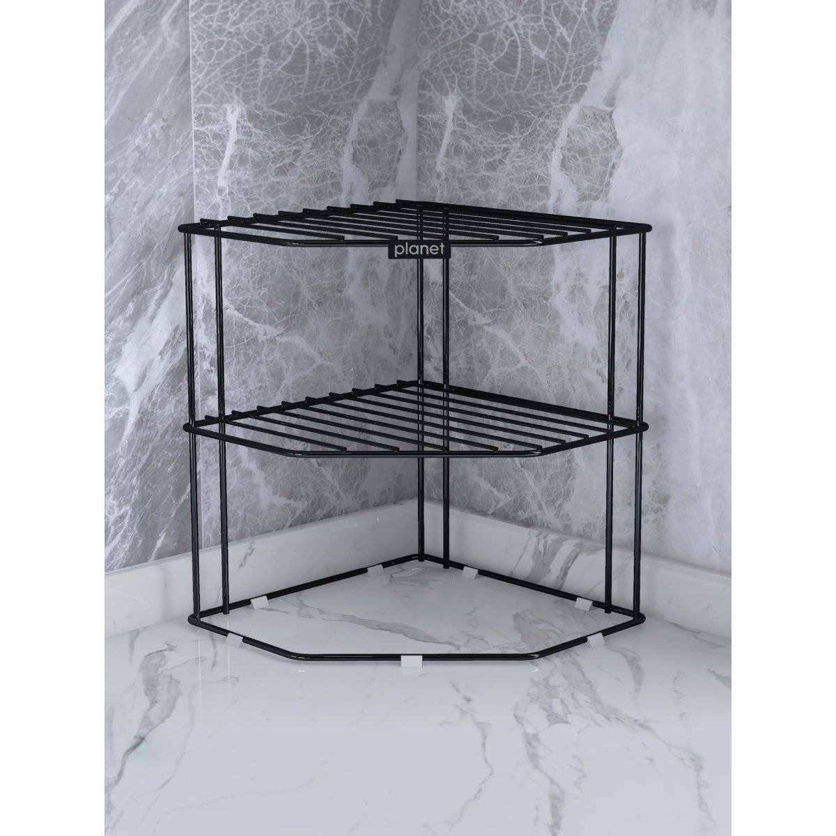 Buy Plantex Stainless Steel Multipurpose 3-Tier Kitchen Corner Rack ...