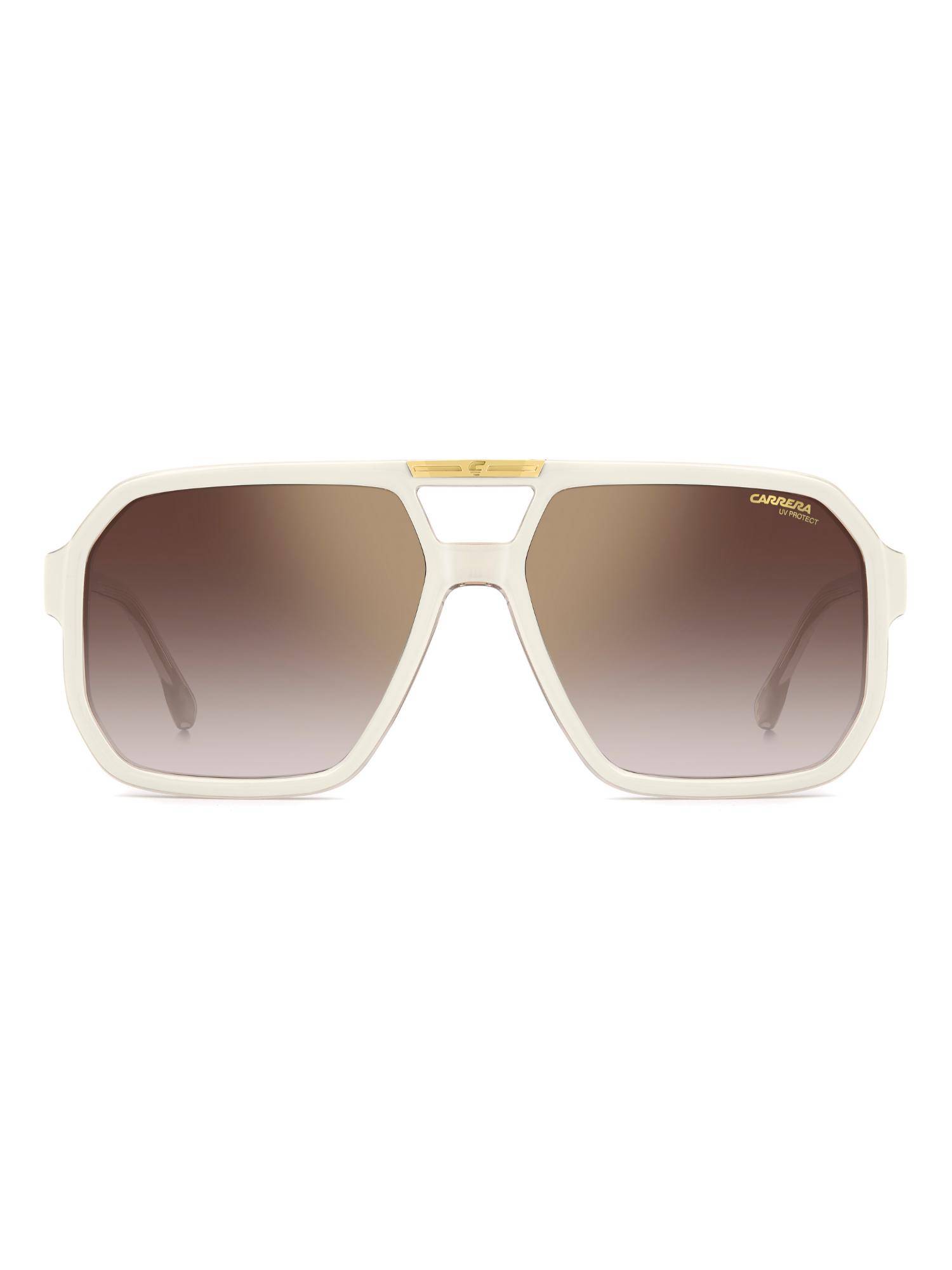 CARRERA Burgundy Lens Square Ivory Full-Rim UV Protection Sunglasses (60)