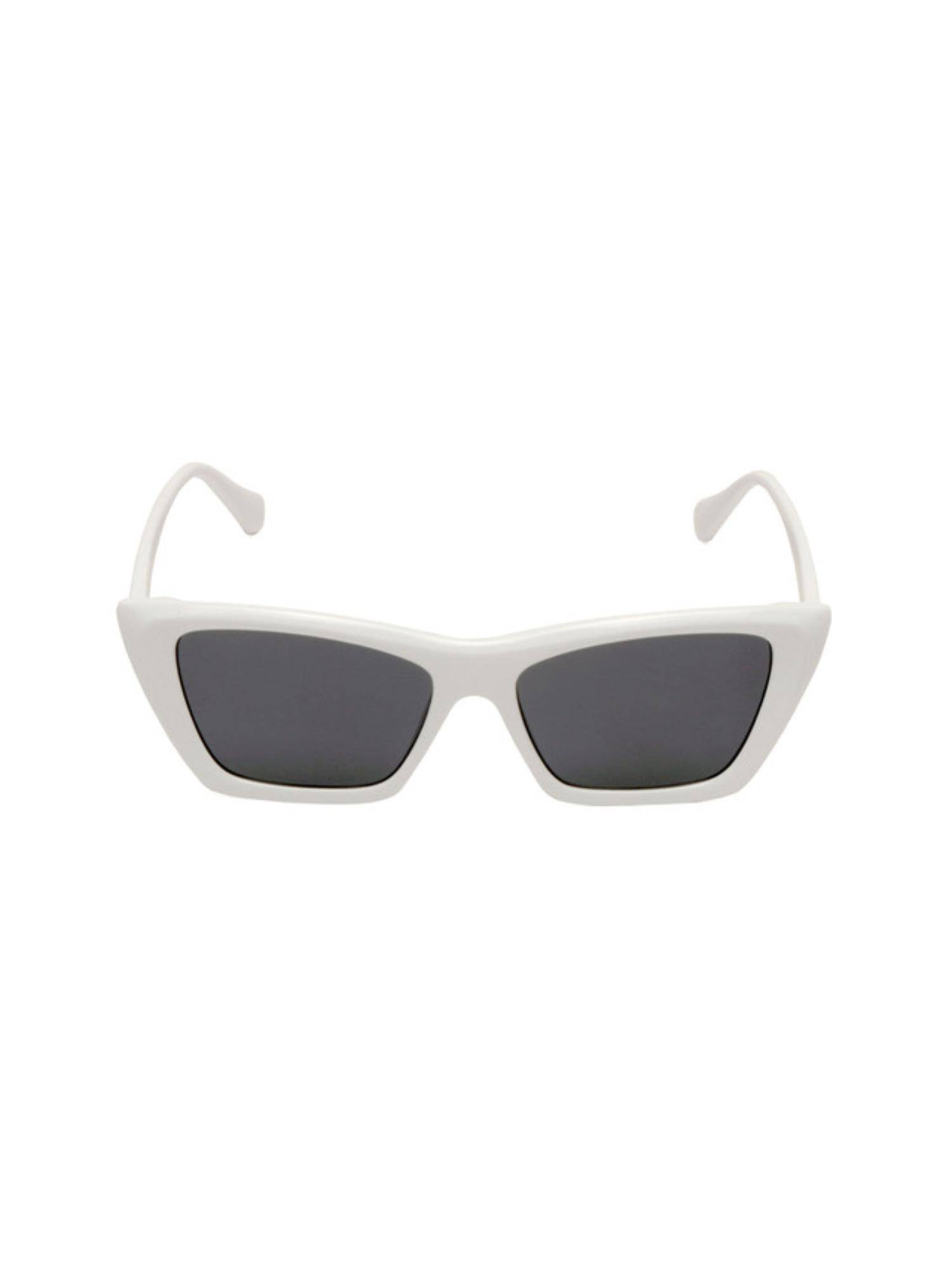 Mespee Black White Cat Eye Full Plastic Stylish UV Protected Sunglasses (52)
