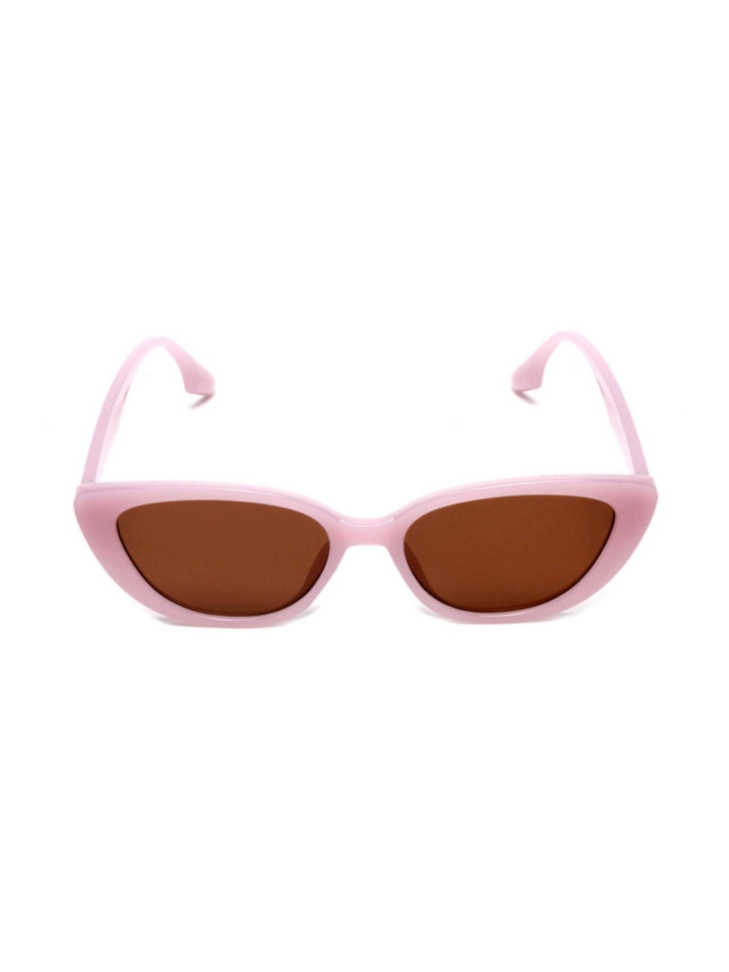 Mespee Transparent Brown Cat Eye Full Plastic Stylish UV Protected Sunglasses (55)