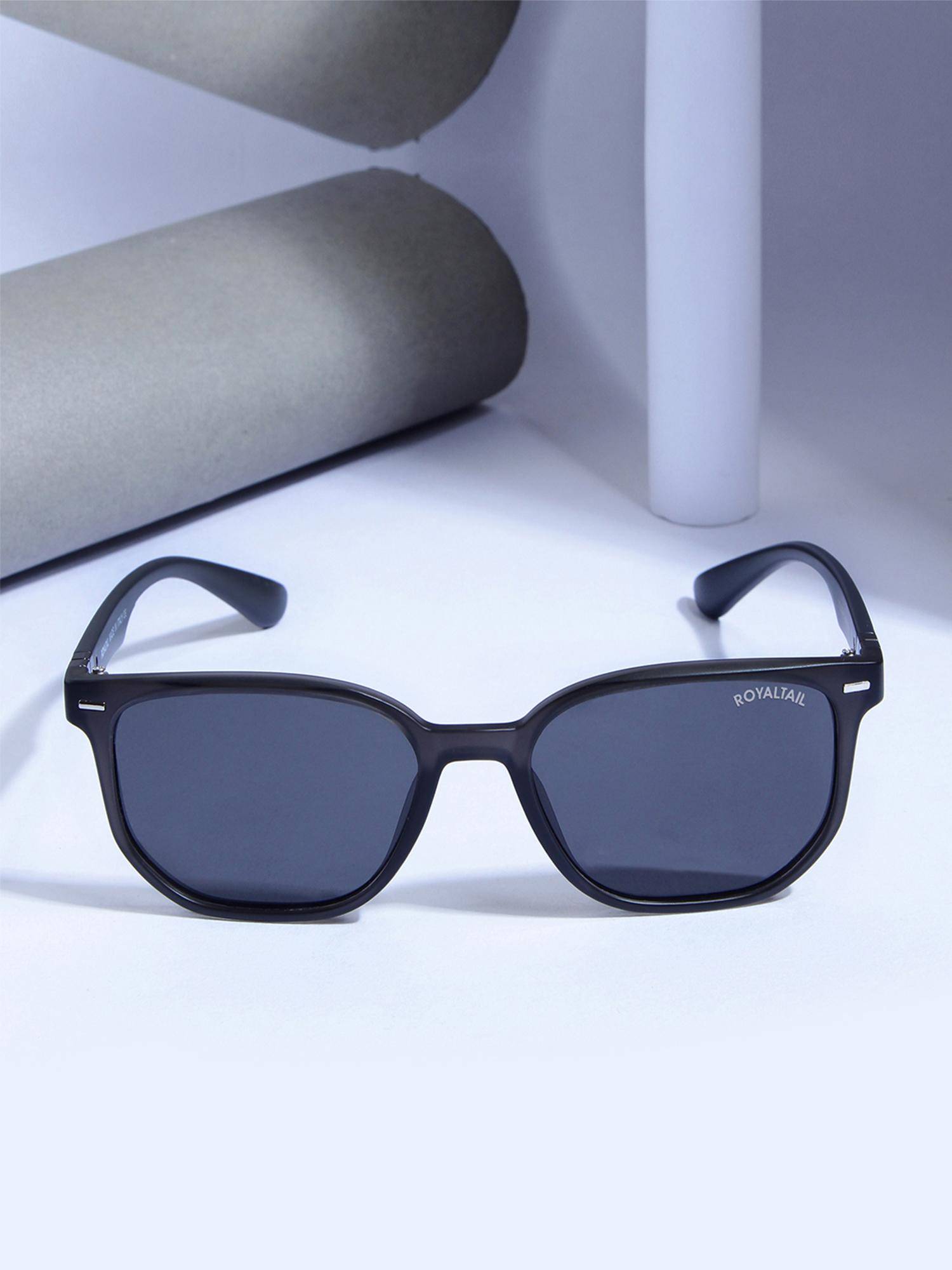 ROYALTAIL Black Homer Exclusive UV Protection Wayfarer Sunglasses (55)
