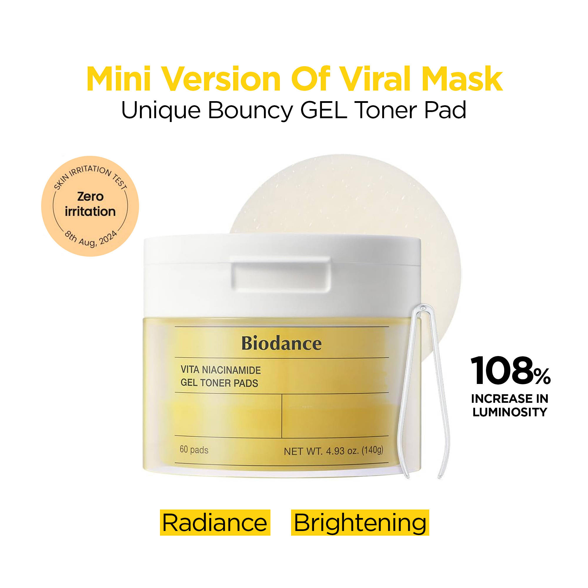 Biodance Vita Niacinamide Gel Toner Pads
