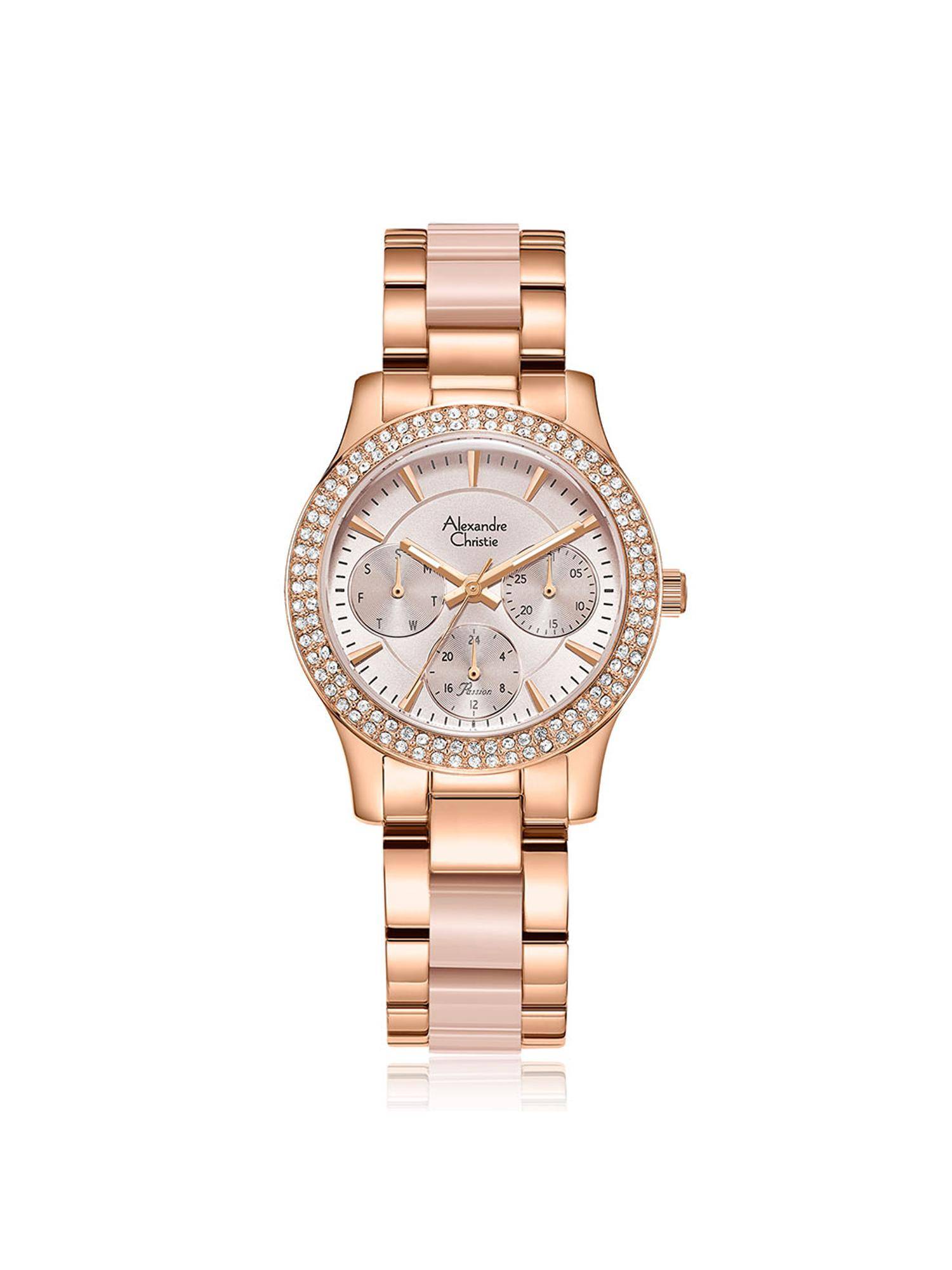 Alexandre Christie 2932BFBRGPNPN2 Womens Multi-Function Quartz - Pink (M)
