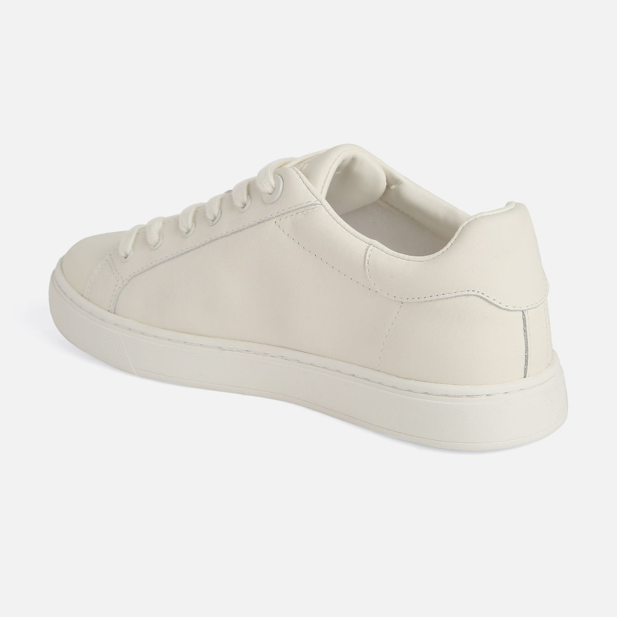 Buy Aldo Woolly Leather White Embellished Sneakers Online