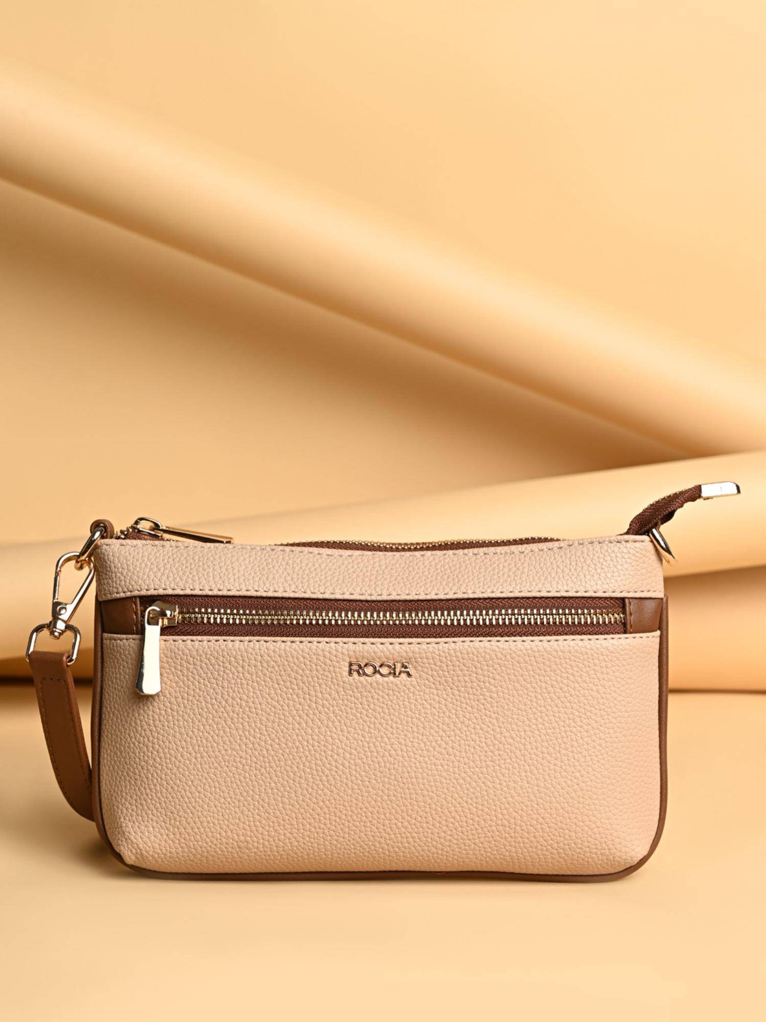 ROCIA By Regal Cream Mini Casual Sling Bag