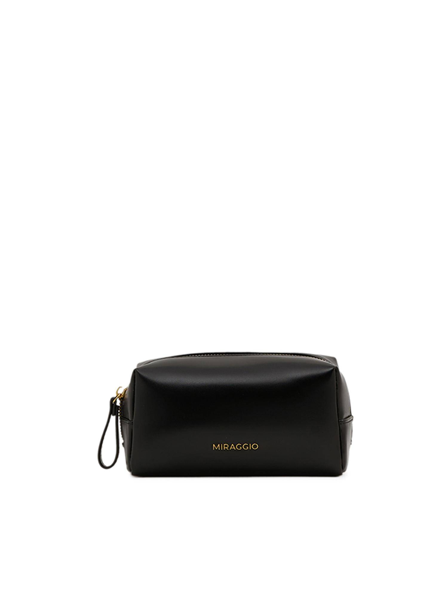 MIRAGGIO Unisex Tiana Black Travel & Utility Pouch (S)
