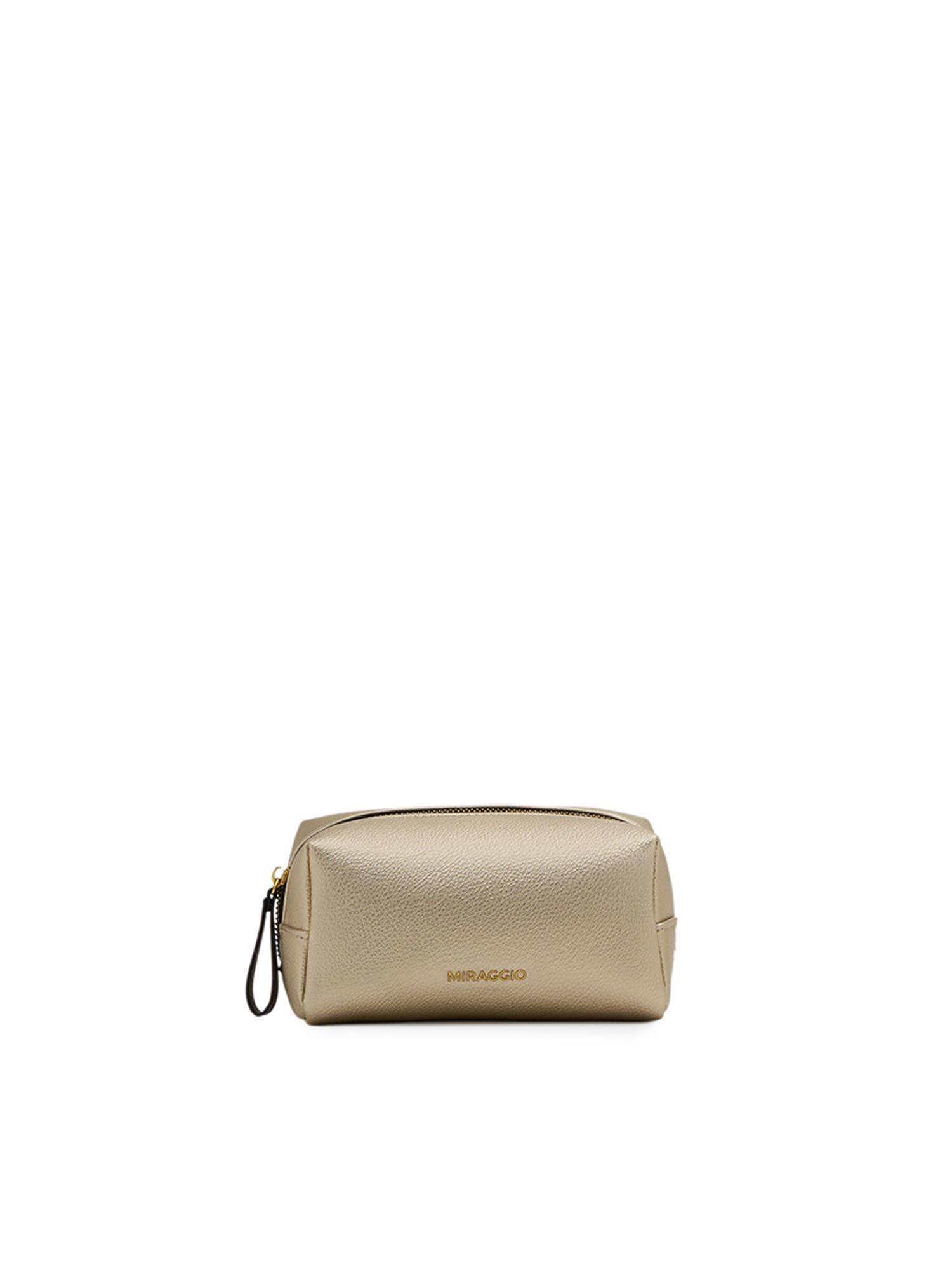 MIRAGGIO Unisex Tiana Travel and Utility Pouch - Gold (M)