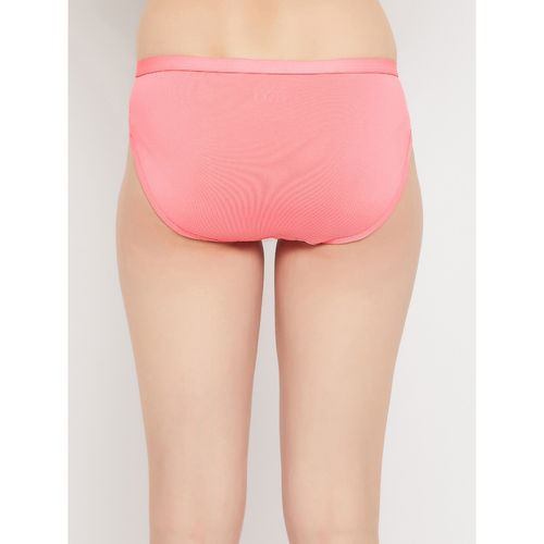 Buy Mid Waist Hipster Panty with Lace Waist in Salmon Pink - Cotton Online  India, Best Prices, COD - Clovia - PN0795P22