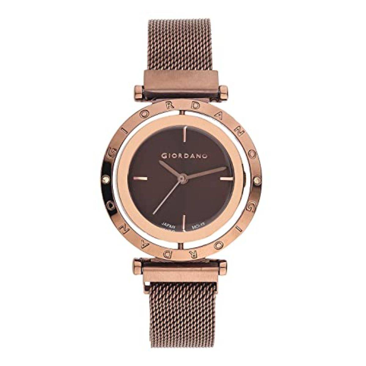 Giordano Brown Dial Analog Wrist Watch for Women - GZ-60035