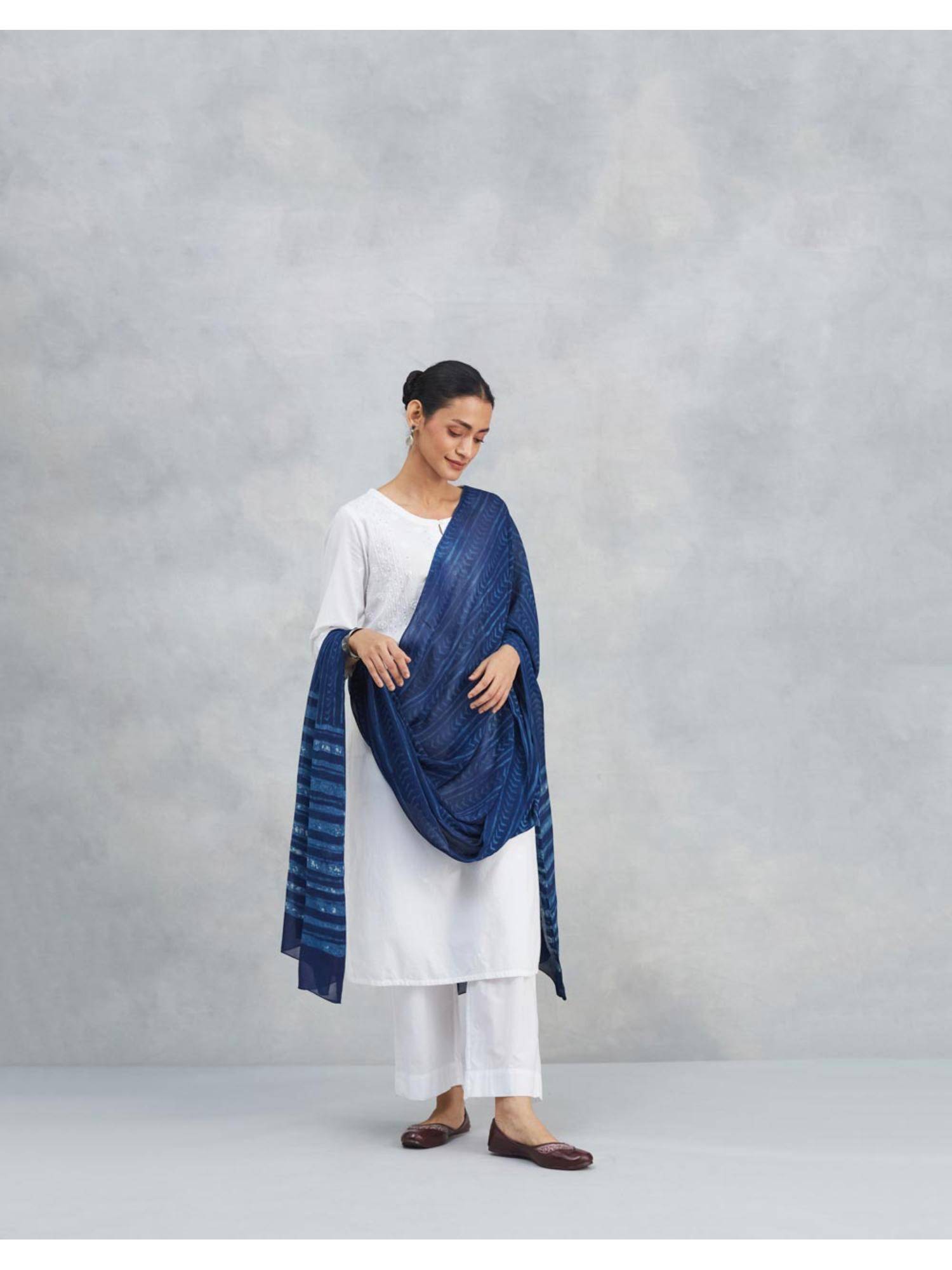 Fabindia Silk Reversible Stripe Stole