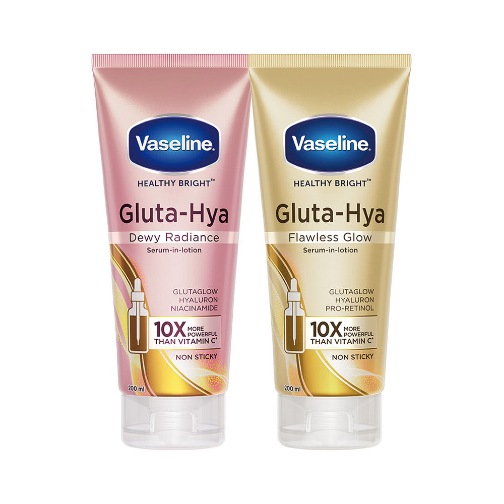 Vaseline Gluta Hya Dewy Radiance + Flawless Glow - Pack Of 2