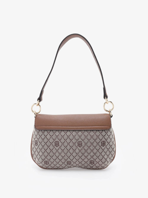 Buy Tommy Hilfiger Women Brown Polyester Sling Bag Online