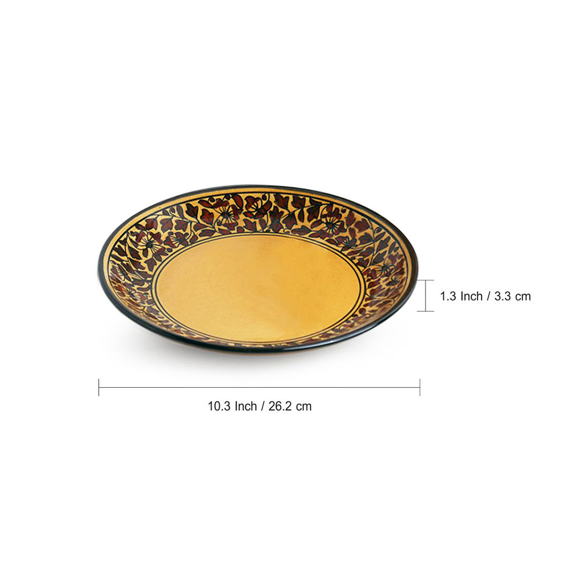 Buy ExclusiveLane Mughal Floral' Handpainted Ceramic Dinner Plates