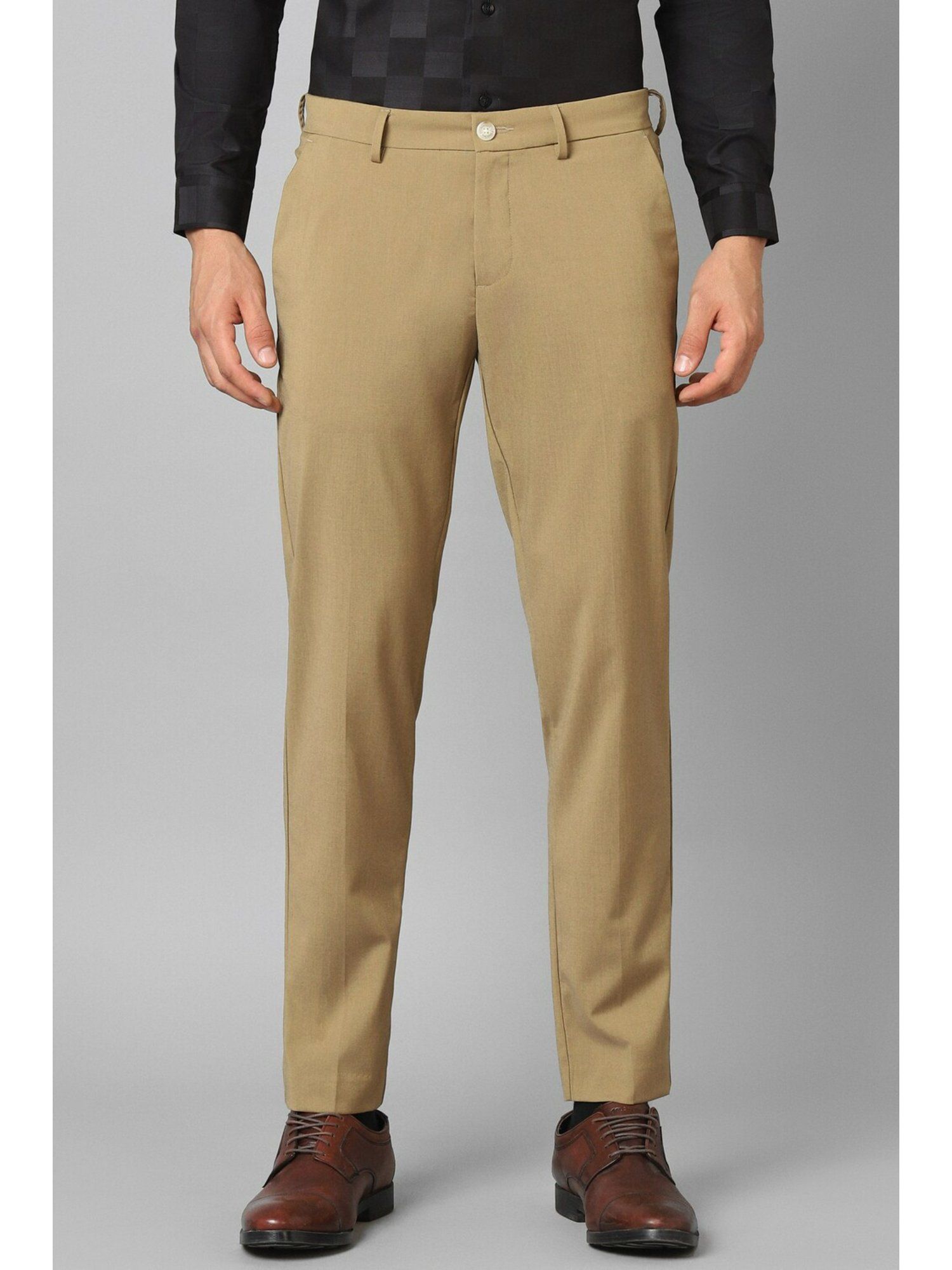 Allen Solly Navy Blue Slim Fit Trousers