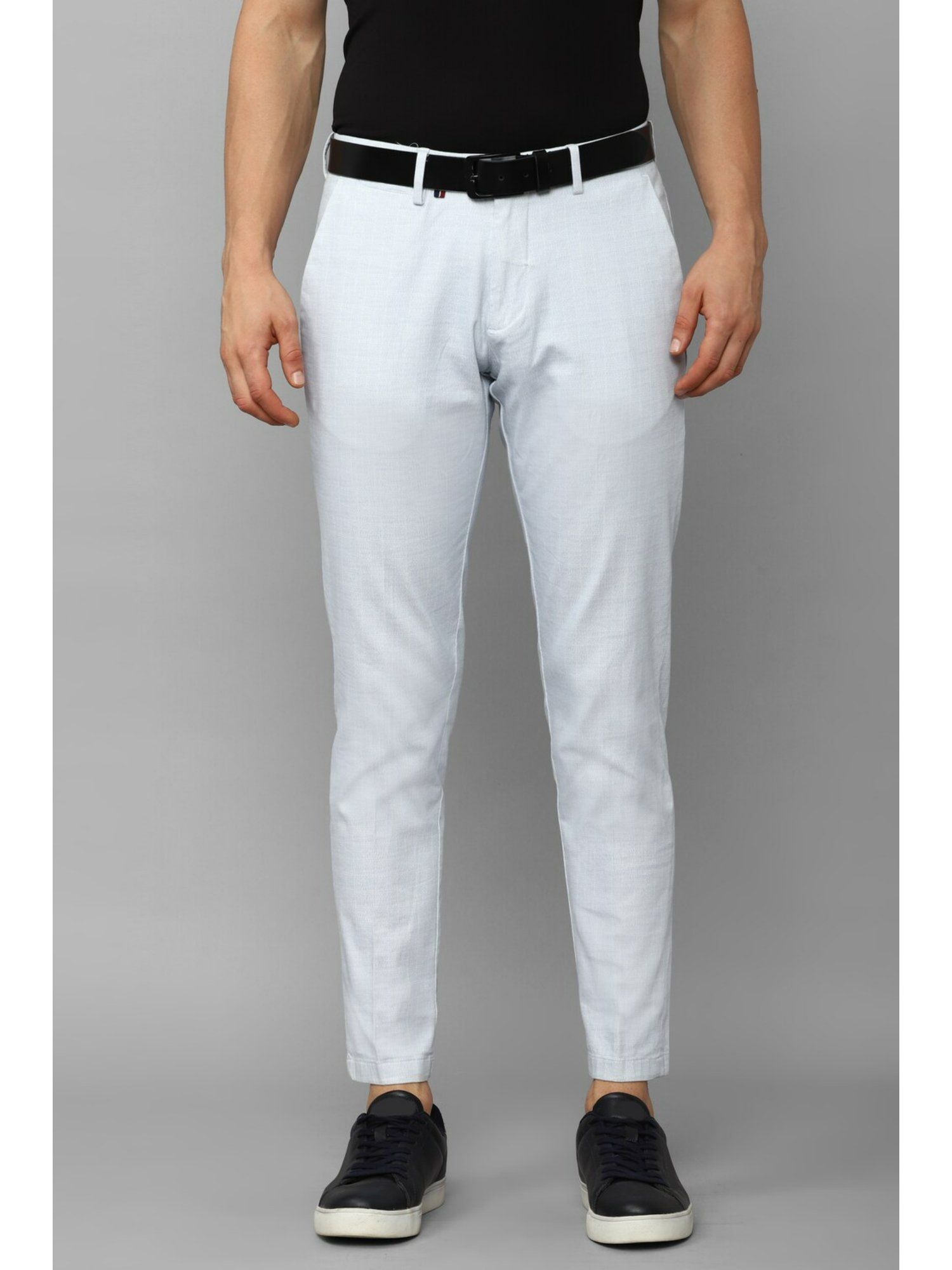 Louis Philippe Men Blue Slim Fit Check Flat Front Casual Trousers Buy Louis  Philippe Men Blue Slim Fit Check Flat Front Casual Trousers Online at Best  Price in India  NykaaMan
