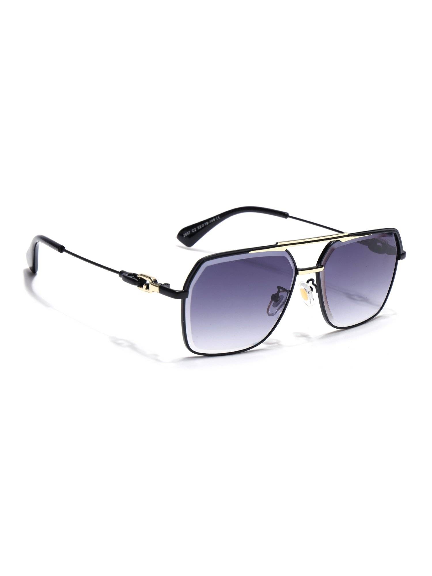 Voyage Unisex Pillow Grey Lens Gold Frame Sunglasses - MG7531 (53)
