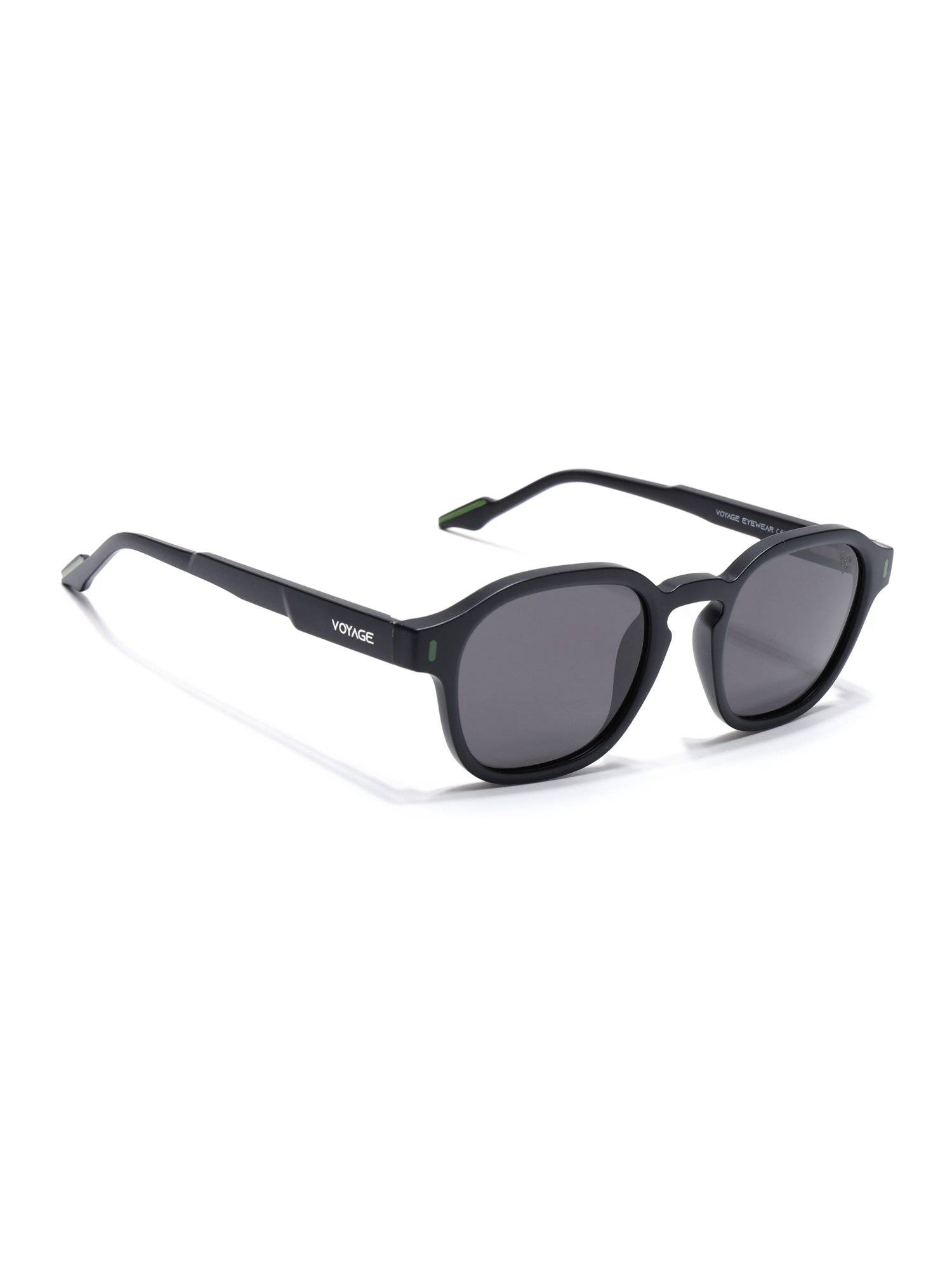 Voyage Unisex Pillow Grey Lens Black Frame Sunglasses - PMG7422 (49)