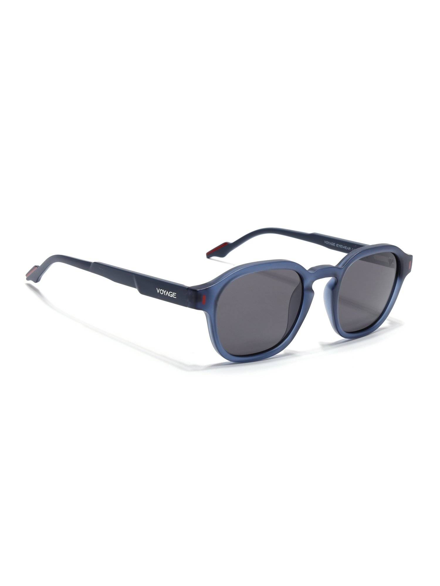 Voyage Unisex Pillow Grey Lens Blue Frame Sunglasses - PMG7425 (49)
