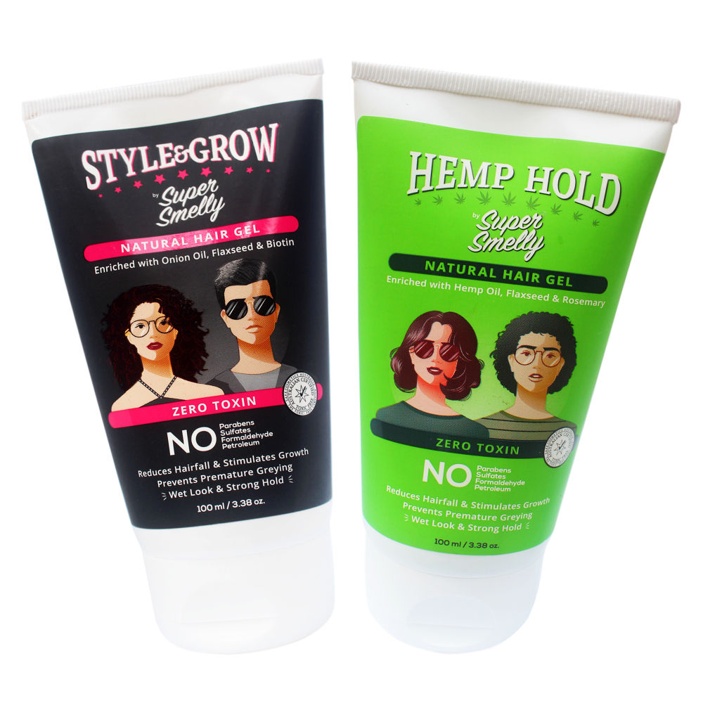 Super Smelly Combo Of Style & Grow Hair Style Gel for Men & Women