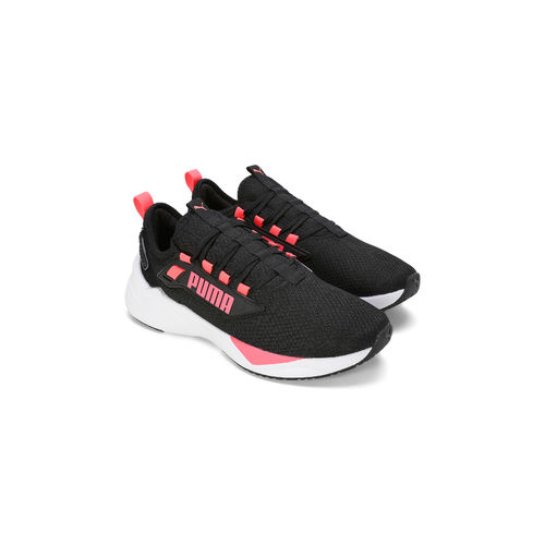 Puma Unisex Retaliate Black Pink Running Shoes (UK 6)